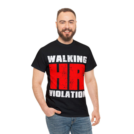 Walking HR Violation Graphic Tee Graphic Tees Australia Graphic T-Shirt Australia -  Cool Graphic T-Shirts Online -  Walking HR Violation Graphic Tee | Funny T-Shirt Australia