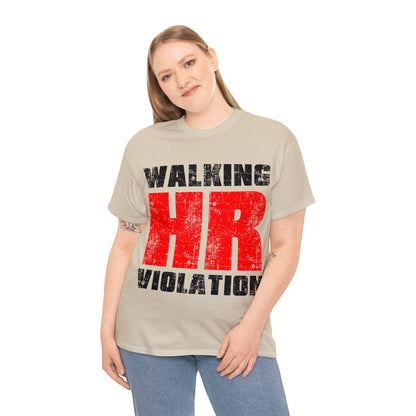 Walking HR Violation Graphic Tee Graphic Tees Australia Graphic T-Shirt Australia -  Cool Graphic T-Shirts Online -  Walking HR Violation Graphic Tee | Funny T-Shirt Australia