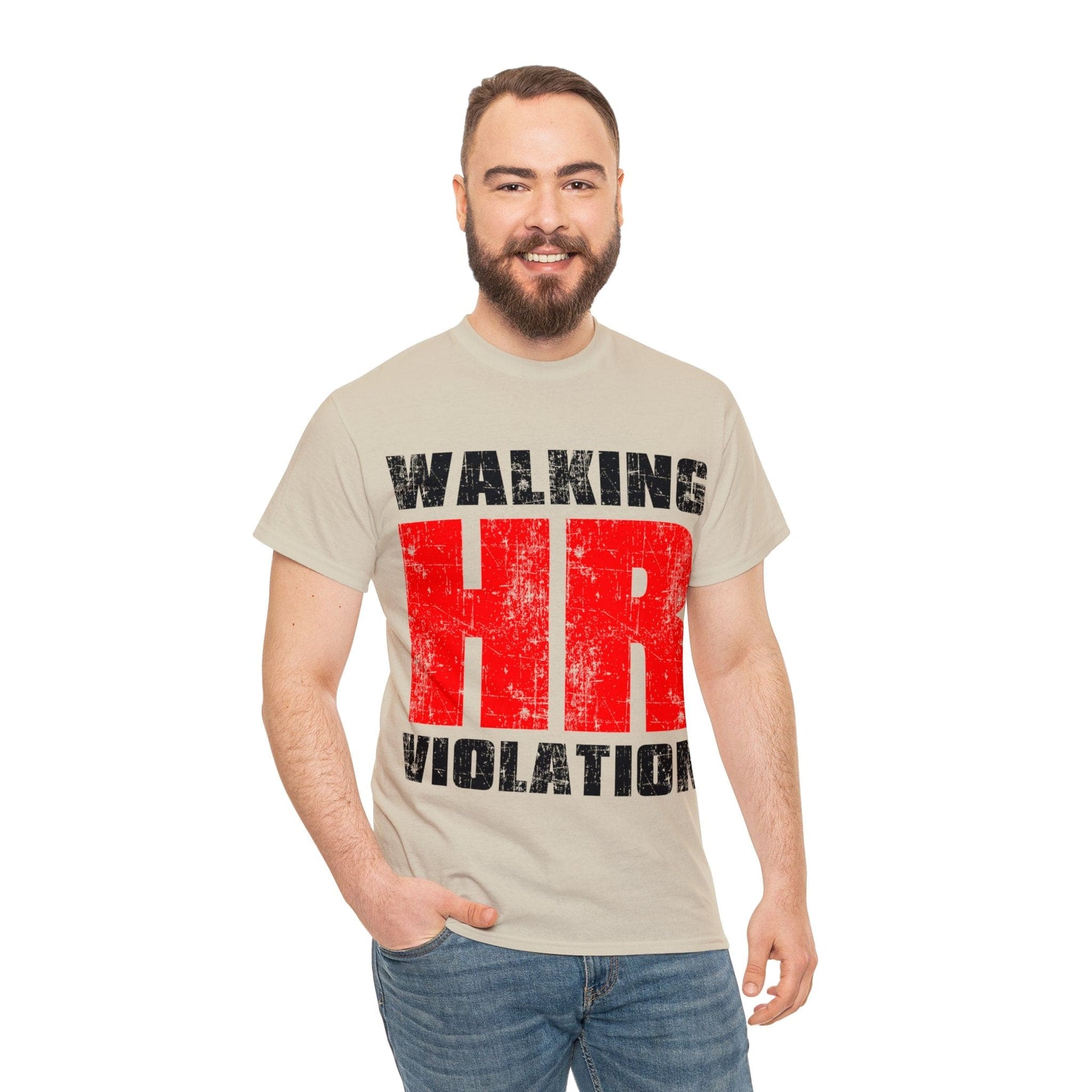 Walking HR Violation Graphic Tee Graphic Tees Australia Graphic T-Shirt Australia -  Cool Graphic T-Shirts Online -  Walking HR Violation Graphic Tee | Funny T-Shirt Australia