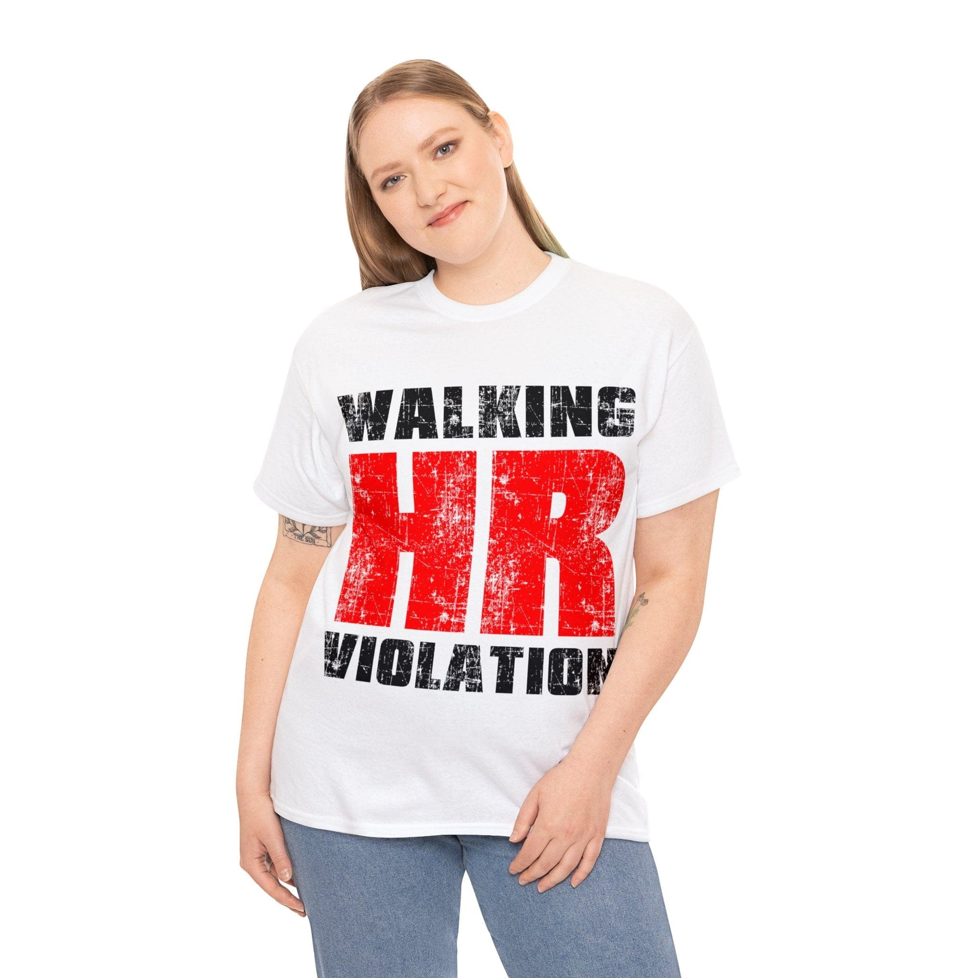 Walking HR Violation Graphic Tee Graphic Tees Australia Graphic T-Shirt Australia -  Cool Graphic T-Shirts Online -  Walking HR Violation Graphic Tee | Funny T-Shirt Australia