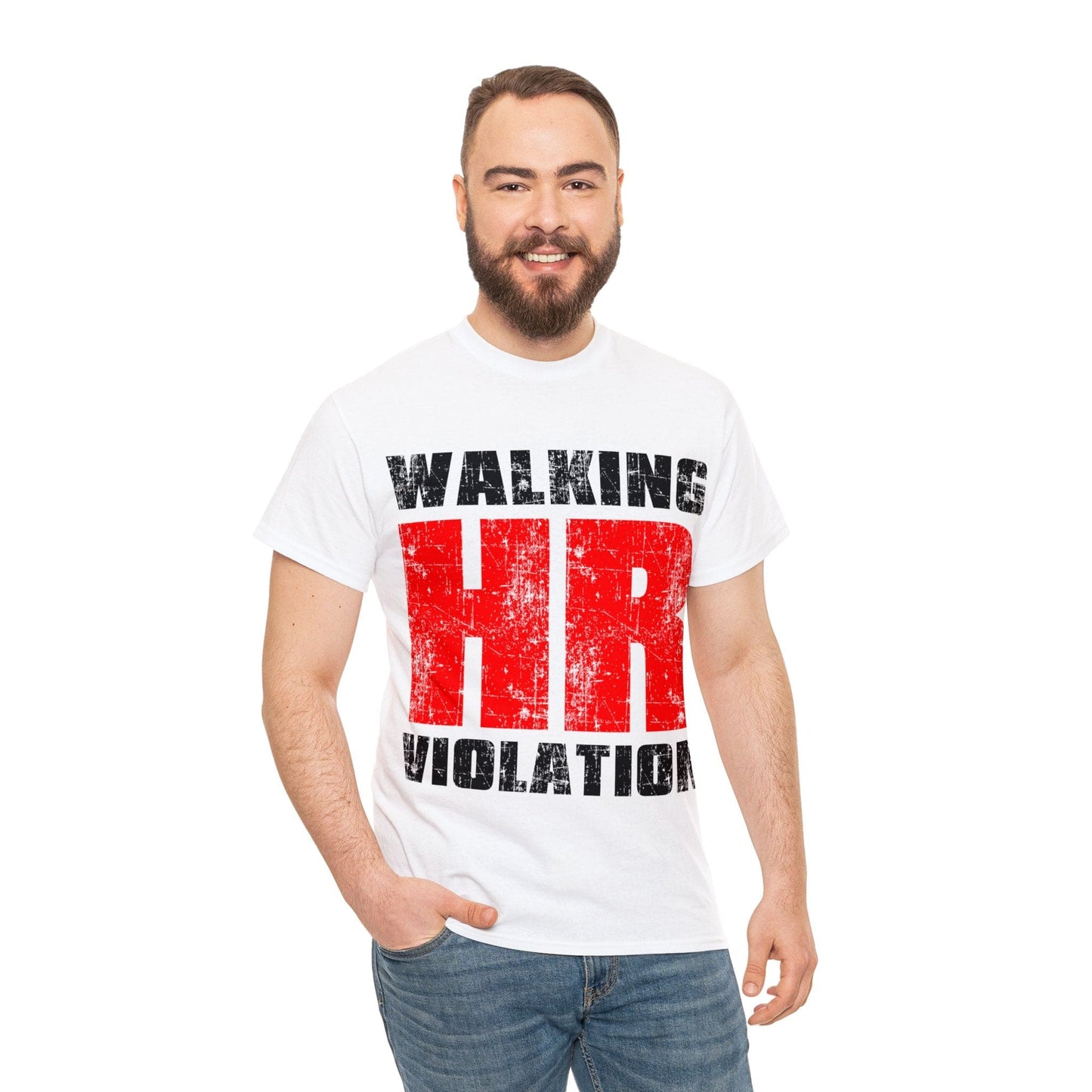 Walking HR Violation Graphic Tee Graphic Tees Australia Graphic T-Shirt Australia -  Cool Graphic T-Shirts Online -  Walking HR Violation Graphic Tee | Funny T-Shirt Australia