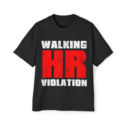 Walking HR Violation Oversized Tee Graphic Tees Australia Graphic T-Shirt Australia -  Cool Graphic T-Shirts Online - 