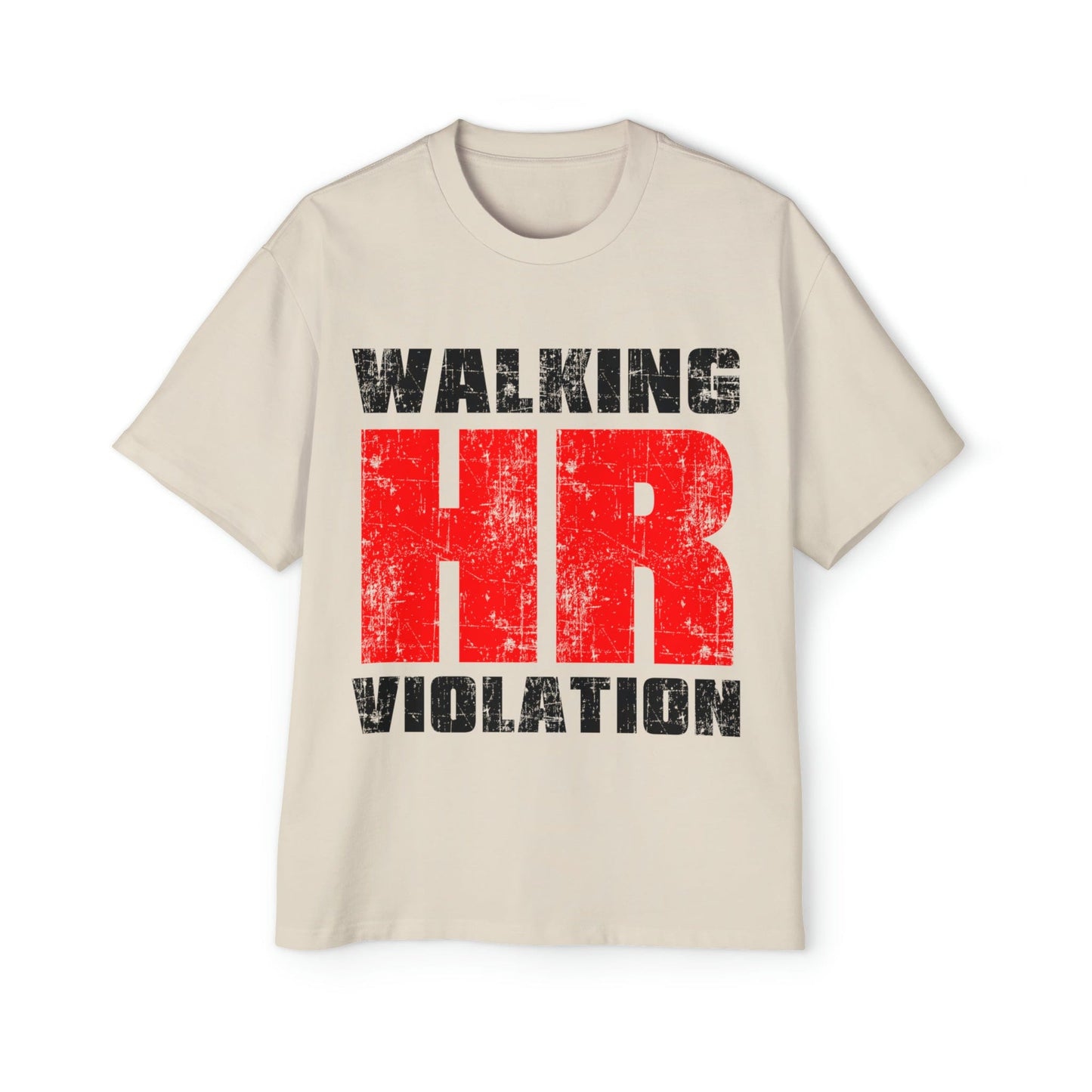 Walking HR Violation Oversized Tee Graphic Tees Australia Graphic T-Shirt Australia -  Cool Graphic T-Shirts Online - 