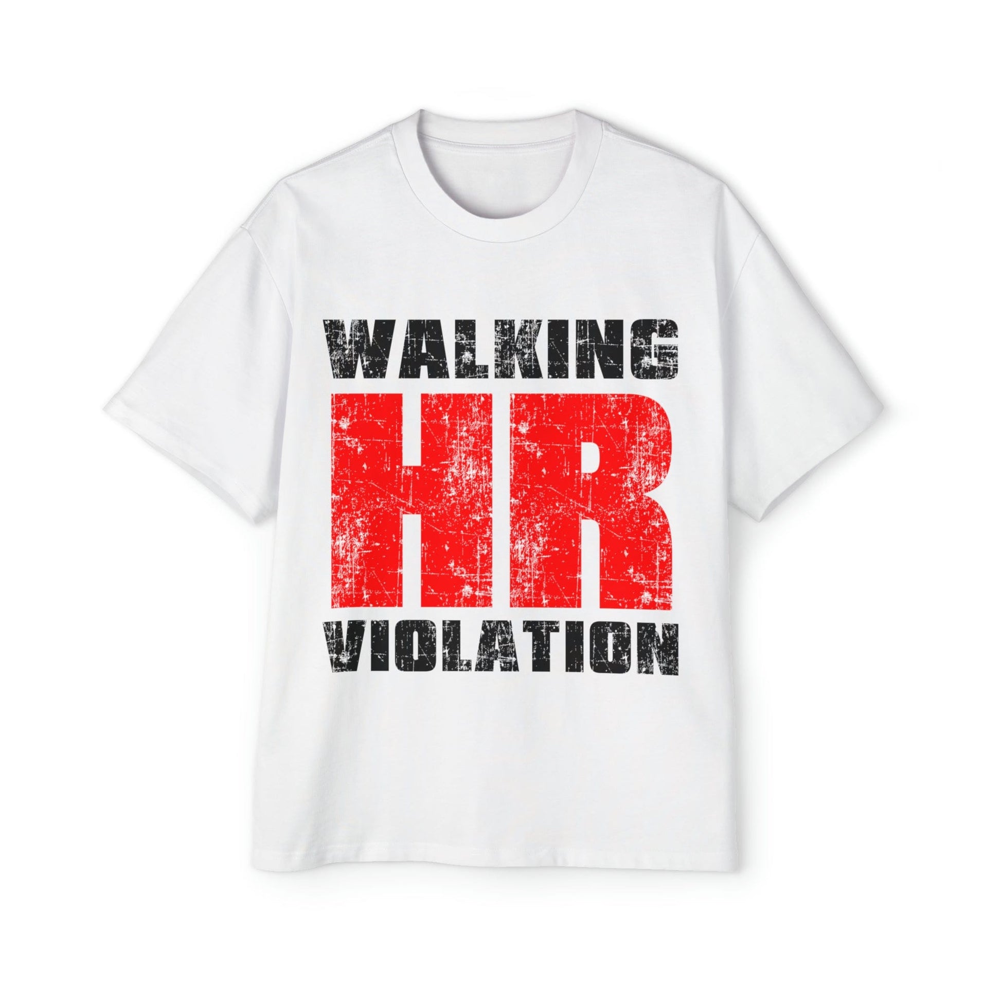 Walking HR Violation Oversized Tee Graphic Tees Australia Graphic T-Shirt Australia -  Cool Graphic T-Shirts Online - 