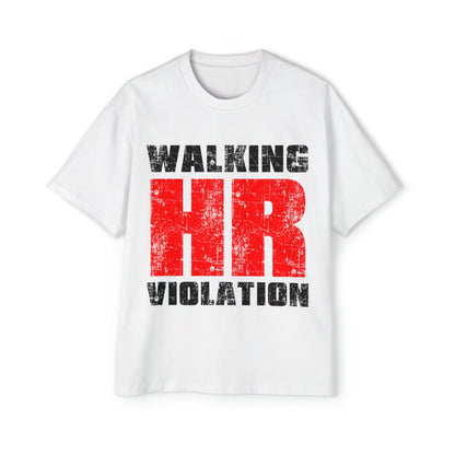 Walking HR Violation Oversized Tee Graphic Tees Australia Graphic T-Shirt Australia -  Cool Graphic T-Shirts Online - 