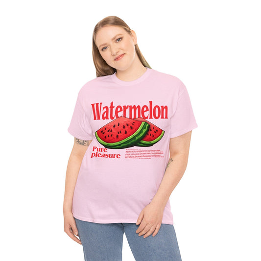 Watermelon Pure Pleasure Graphic Tee Graphic Tees Australia Light Pink / S Graphic T-Shirt Australia -  Cool Graphic T-Shirts Online -  Watermelon Pure Pleasure T-Shirt | Cool T-Shirts Online Australia