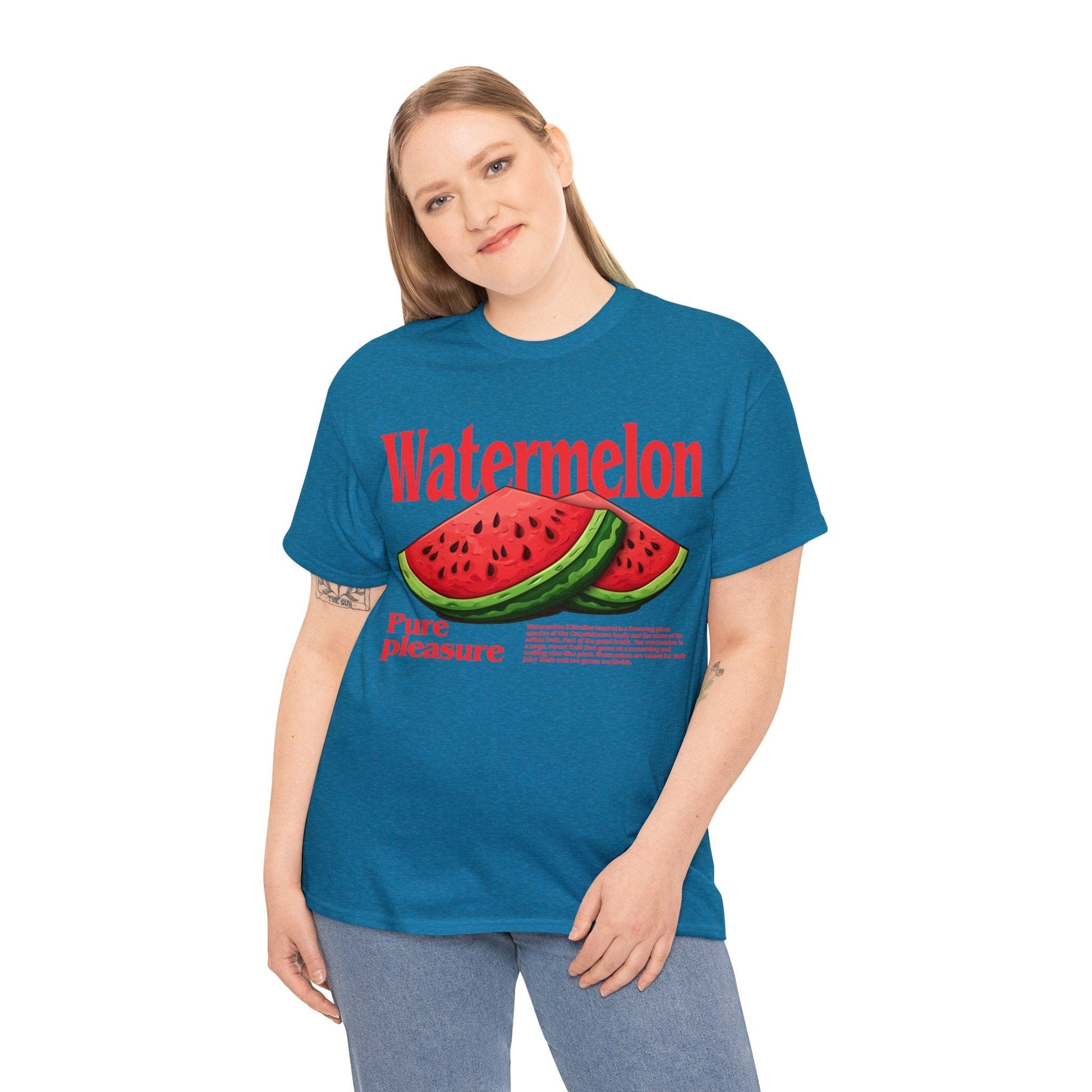 Watermelon Pure Pleasure Graphic Tee Graphic Tees Australia Antique Sapphire / S Graphic T-Shirt Australia -  Cool Graphic T-Shirts Online -  Watermelon Pure Pleasure T-Shirt | Cool T-Shirts Online Australia