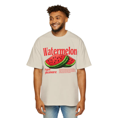 Watermelon Pure Pleasure Oversized Tee Graphic Tees Australia Ecru / S Graphic T-Shirt Australia -  Cool Graphic T-Shirts Online - 