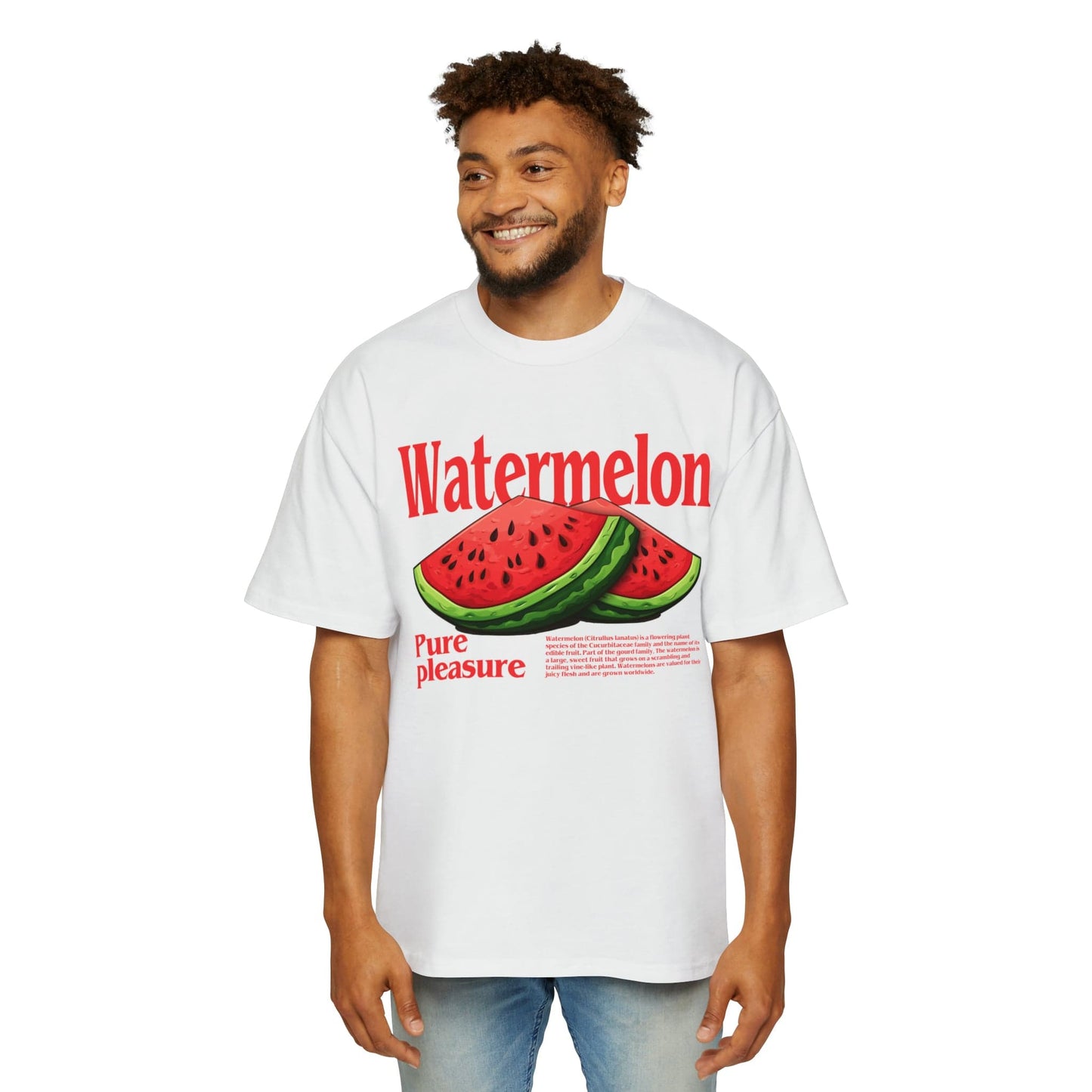 Watermelon Pure Pleasure Oversized Tee Graphic Tees Australia White / S Graphic T-Shirt Australia -  Cool Graphic T-Shirts Online - 