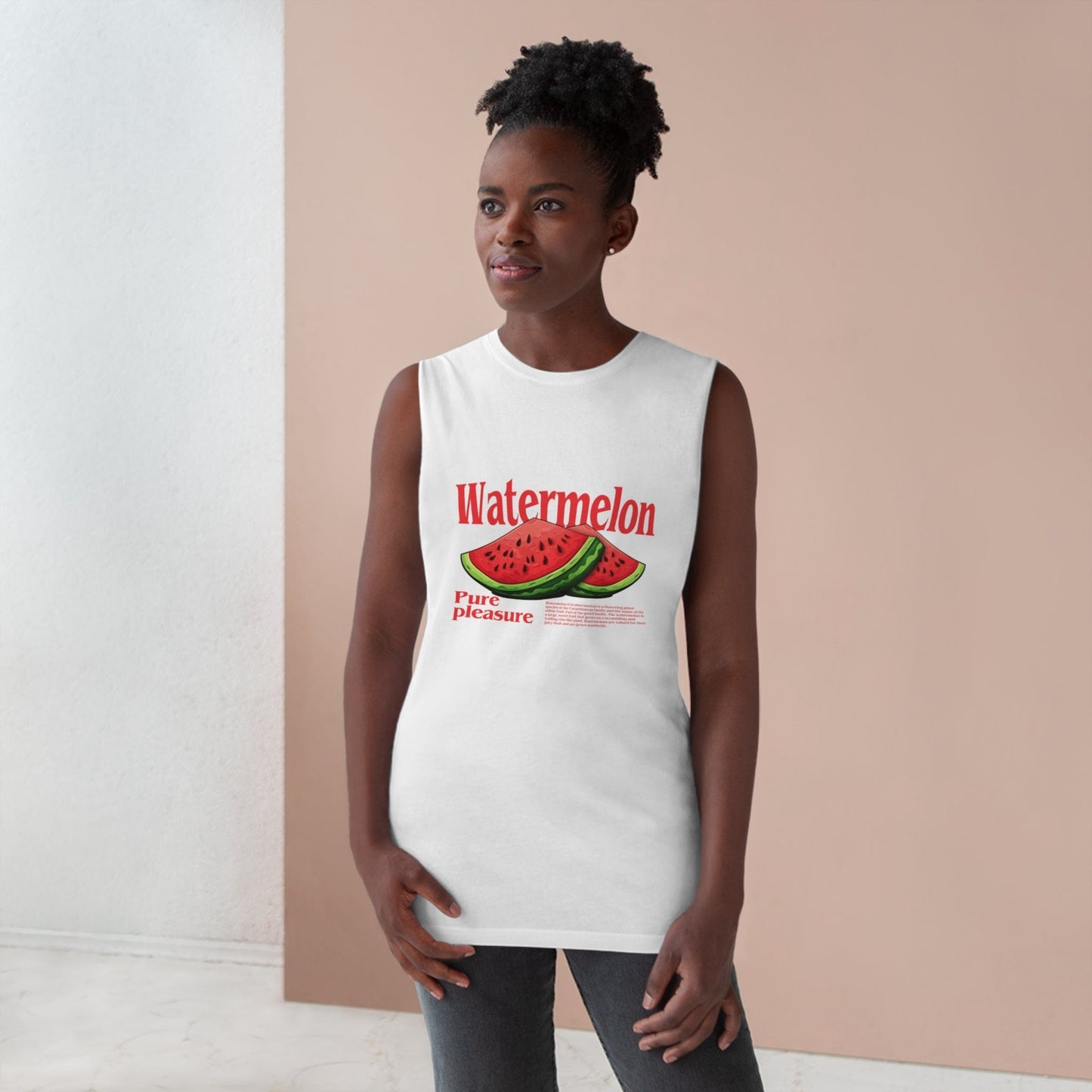 Watermelon Pure Pleasure Tank Top Graphic Tees Australia White / XS Graphic T-Shirt Australia -  Cool Graphic T-Shirts Online -  Watermelon Pure Pleasure Tank Top | Tank Tops Online Australia