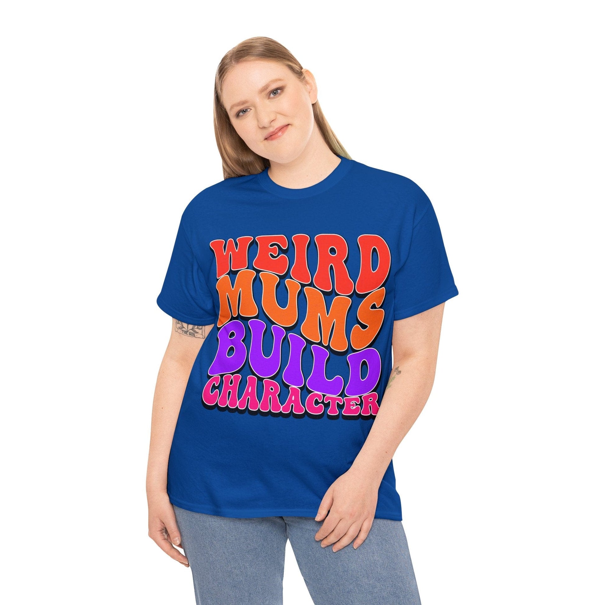 Weird Mums Build Character Graphic Tee Graphic Tees Australia Royal / S Graphic T-Shirt Australia -  Cool Graphic T-Shirts Online -  Weird Mums Build Character T-Shirt | Funny Graphic T-Shirts