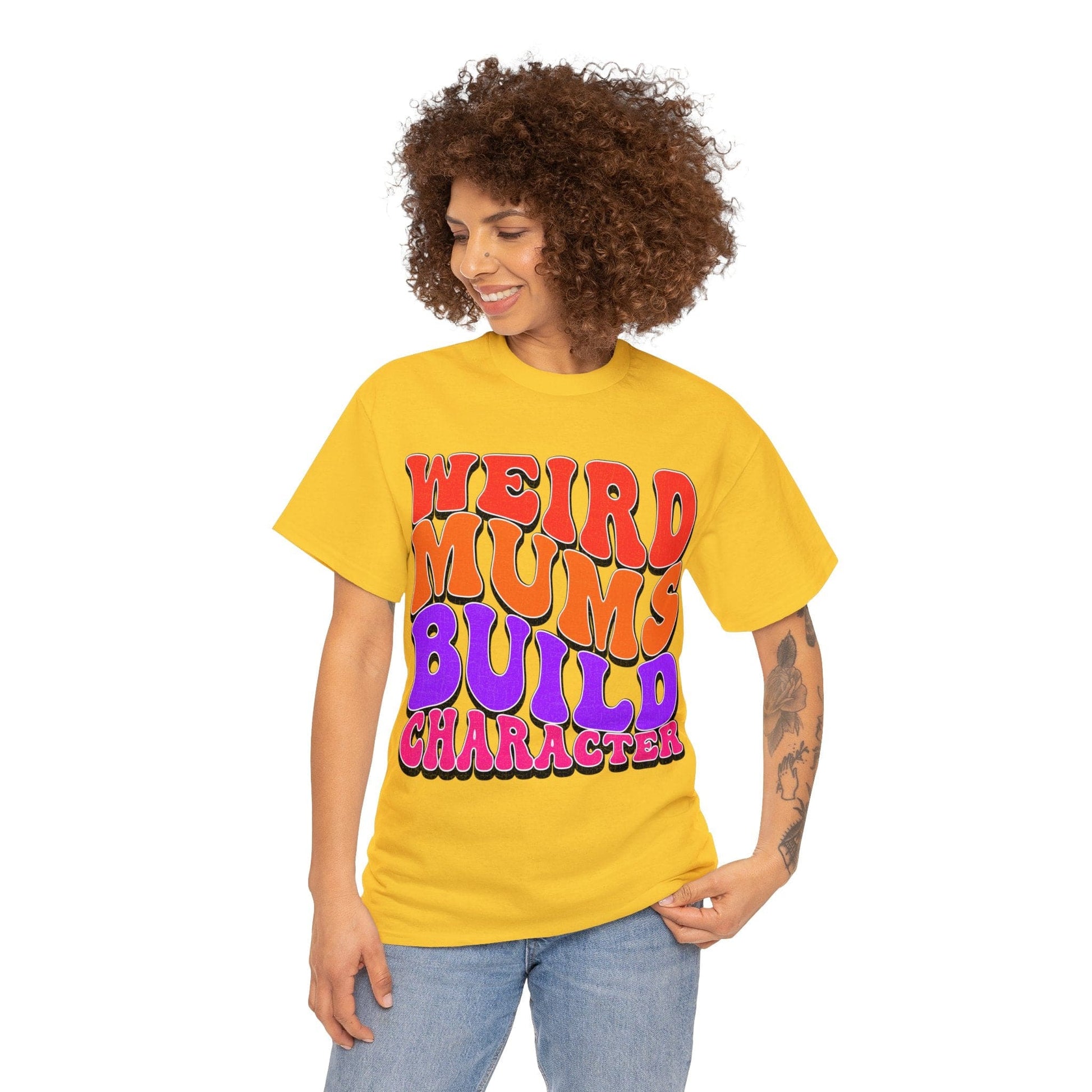 Weird Mums Build Character Graphic Tee Graphic Tees Australia Graphic T-Shirt Australia -  Cool Graphic T-Shirts Online -  Weird Mums Build Character T-Shirt | Funny Graphic T-Shirts