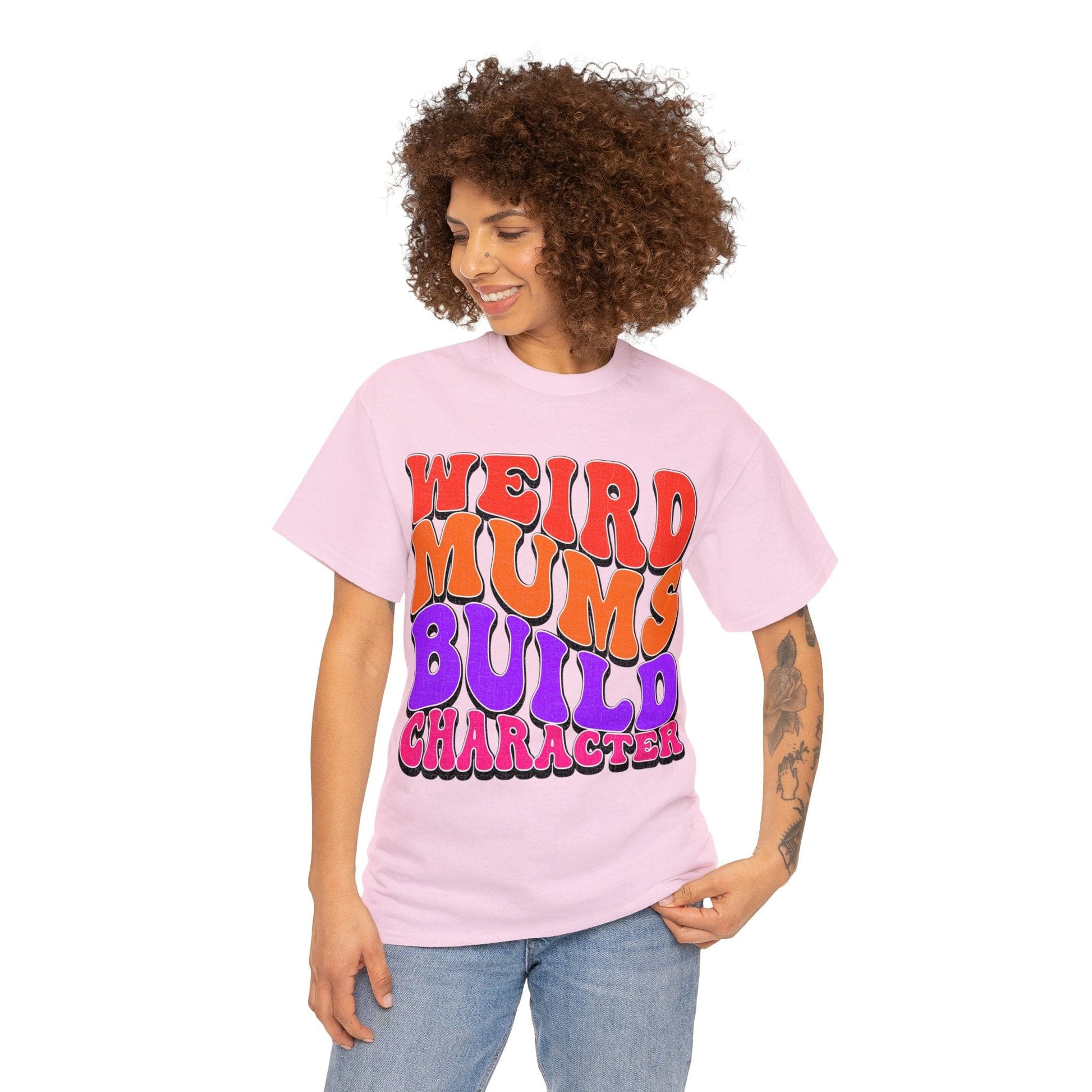 Weird Mums Build Character Graphic Tee Graphic Tees Australia Graphic T-Shirt Australia -  Cool Graphic T-Shirts Online -  Weird Mums Build Character T-Shirt | Funny Graphic T-Shirts