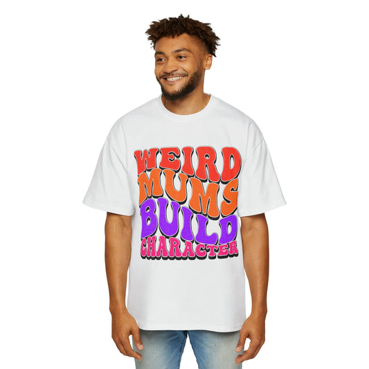 Weird Mums Build Character Oversized Tee Graphic Tees Australia White / S Graphic T-Shirt Australia -  Cool Graphic T-Shirts Online -  Weird Mums Build Character Oversized Tee | Oversized Graphic T-Shirts