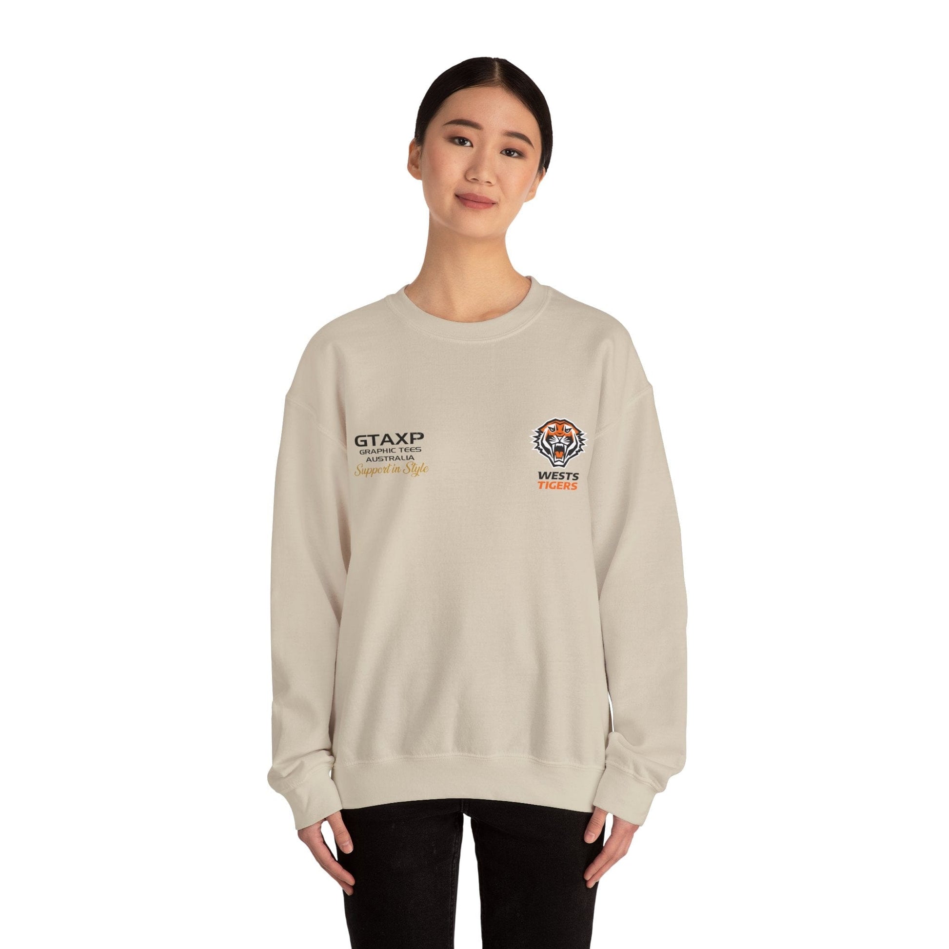 Wests Tigers Duo Jumper Graphic Tees Australia Graphic T-Shirt Australia -  Cool Graphic T-Shirts Online -  Wests Tigers Duo Jumper | Wests Tigers Crew Sweater