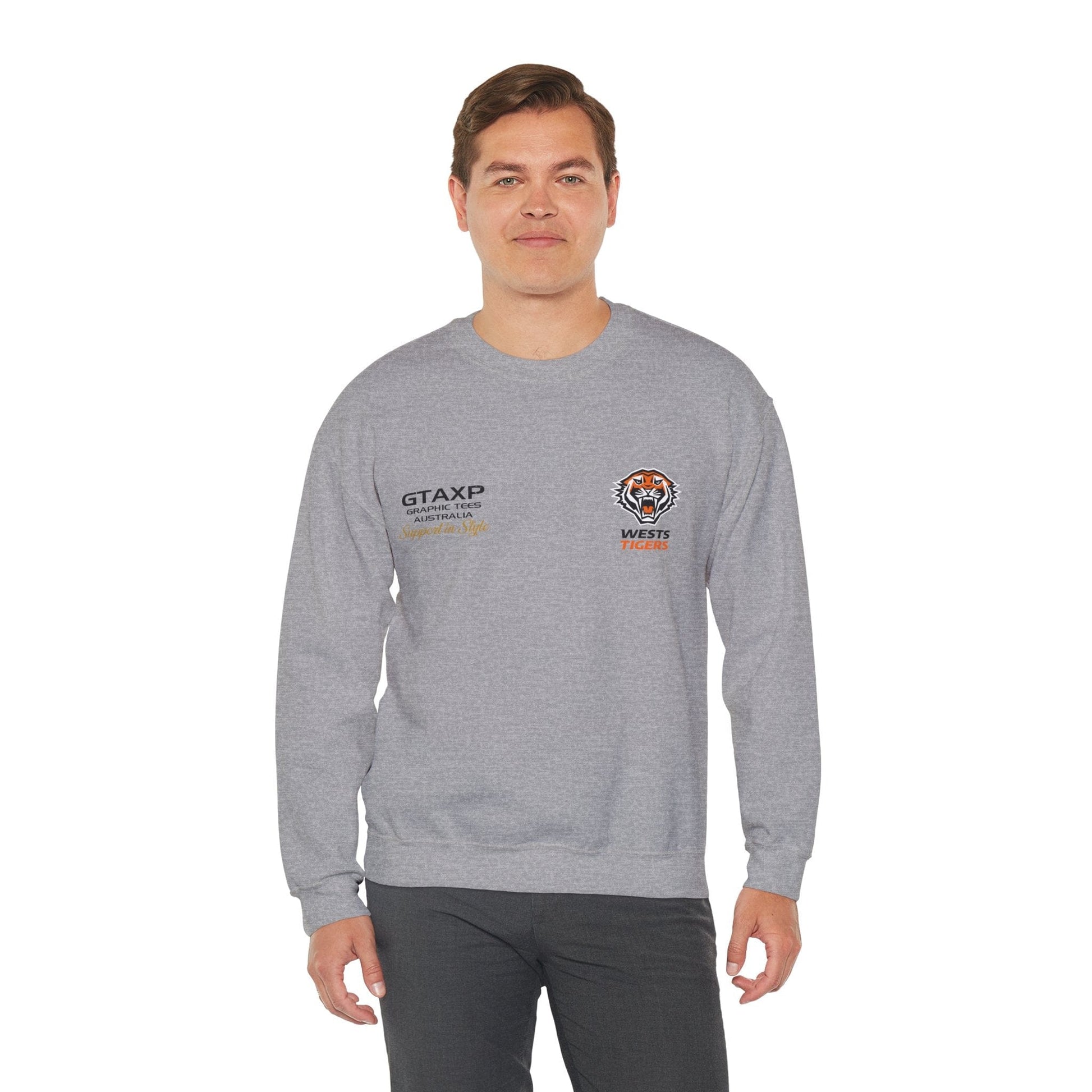 Wests Tigers Duo Jumper Graphic Tees Australia Graphic T-Shirt Australia -  Cool Graphic T-Shirts Online -  Wests Tigers Duo Jumper | Wests Tigers Crew Sweater