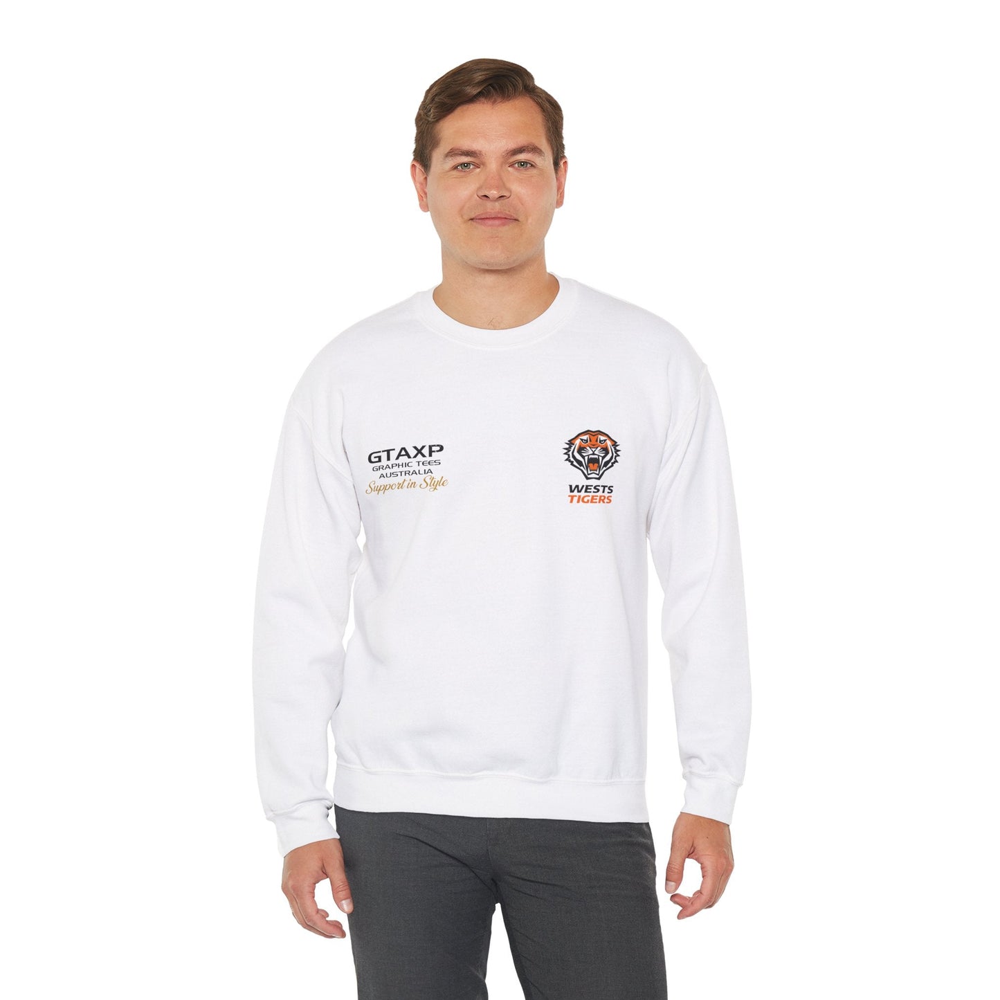 Wests Tigers Duo Jumper Graphic Tees Australia Graphic T-Shirt Australia -  Cool Graphic T-Shirts Online -  Wests Tigers Duo Jumper | Wests Tigers Crew Sweater