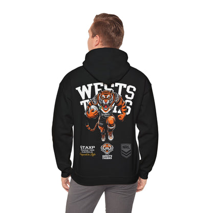 Wests Tigers Timmy Hoodie Printify Black / S Graphic T-Shirt Australia -  Cool Graphic T-Shirts Online - 