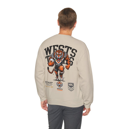 Wests Tigers Timmy Jumper Graphic Tees Australia Sand / S Graphic T-Shirt Australia -  Cool Graphic T-Shirts Online -  Wests Tigers Timmy Jumper | Wests Tigers Crew Sweater