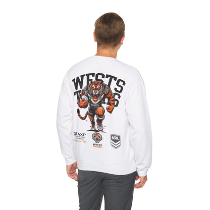 Wests Tigers Timmy Jumper Graphic Tees Australia White / S Graphic T-Shirt Australia -  Cool Graphic T-Shirts Online -  Wests Tigers Timmy Jumper | Wests Tigers Crew Sweater