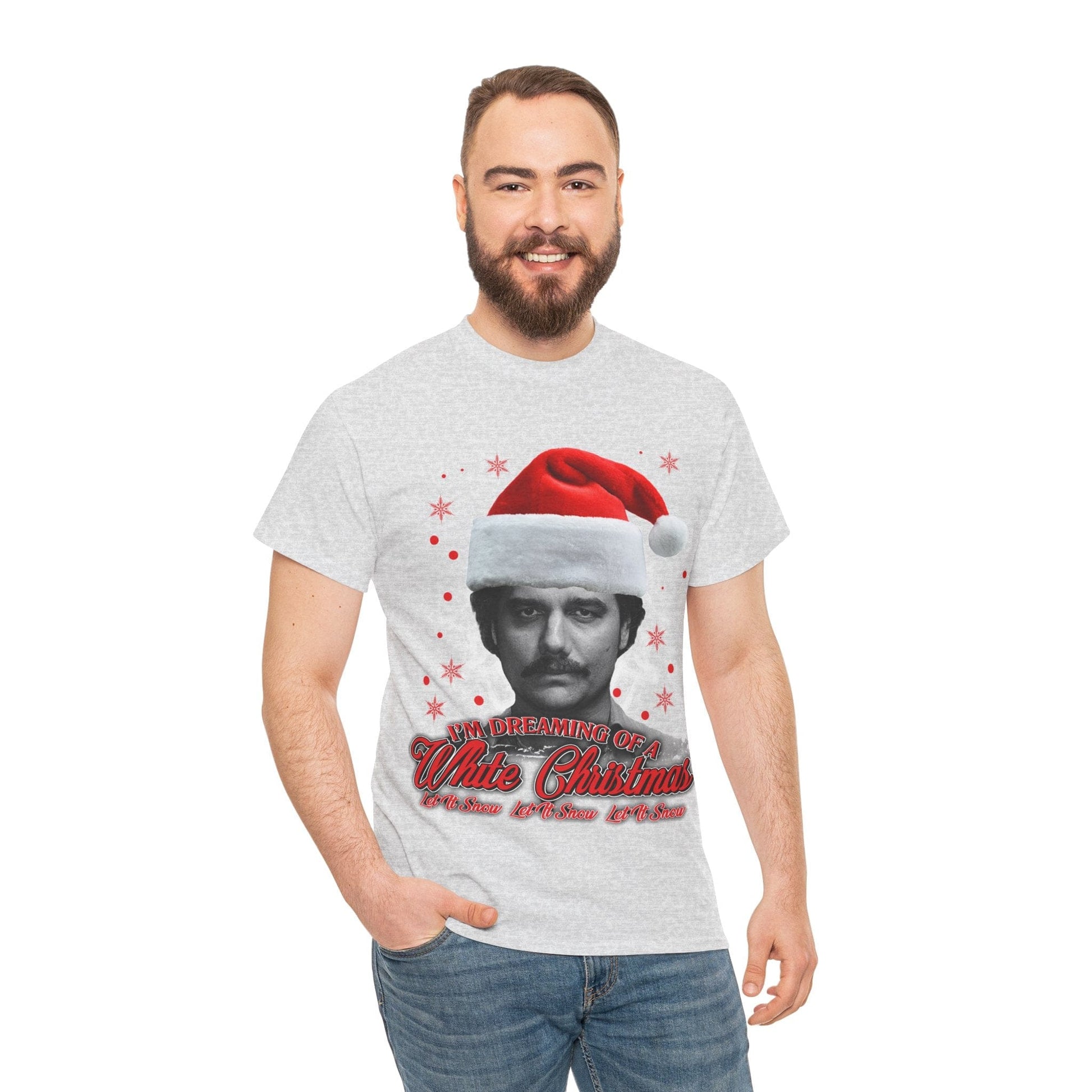 White Christmas Graphic Tee Graphic Tees Australia Ash / S Graphic T-Shirt Australia -  Cool Graphic T-Shirts Online -  White Christmas T-shirt | Funny Christmas T-Shirt Australia