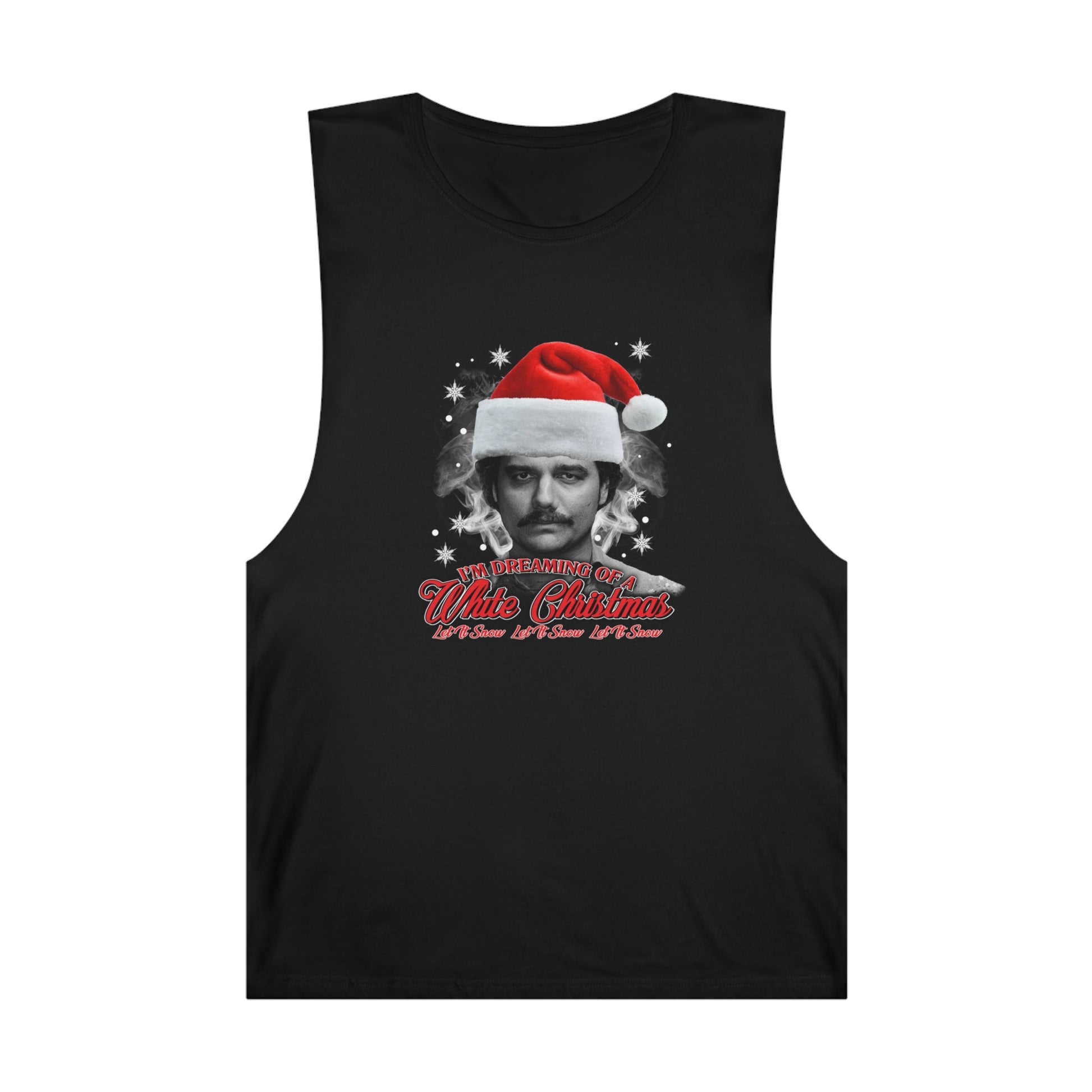 White Christmas Tank Top Graphic Tees Australia Black / XS Graphic T-Shirt Australia -  Cool Graphic T-Shirts Online - 