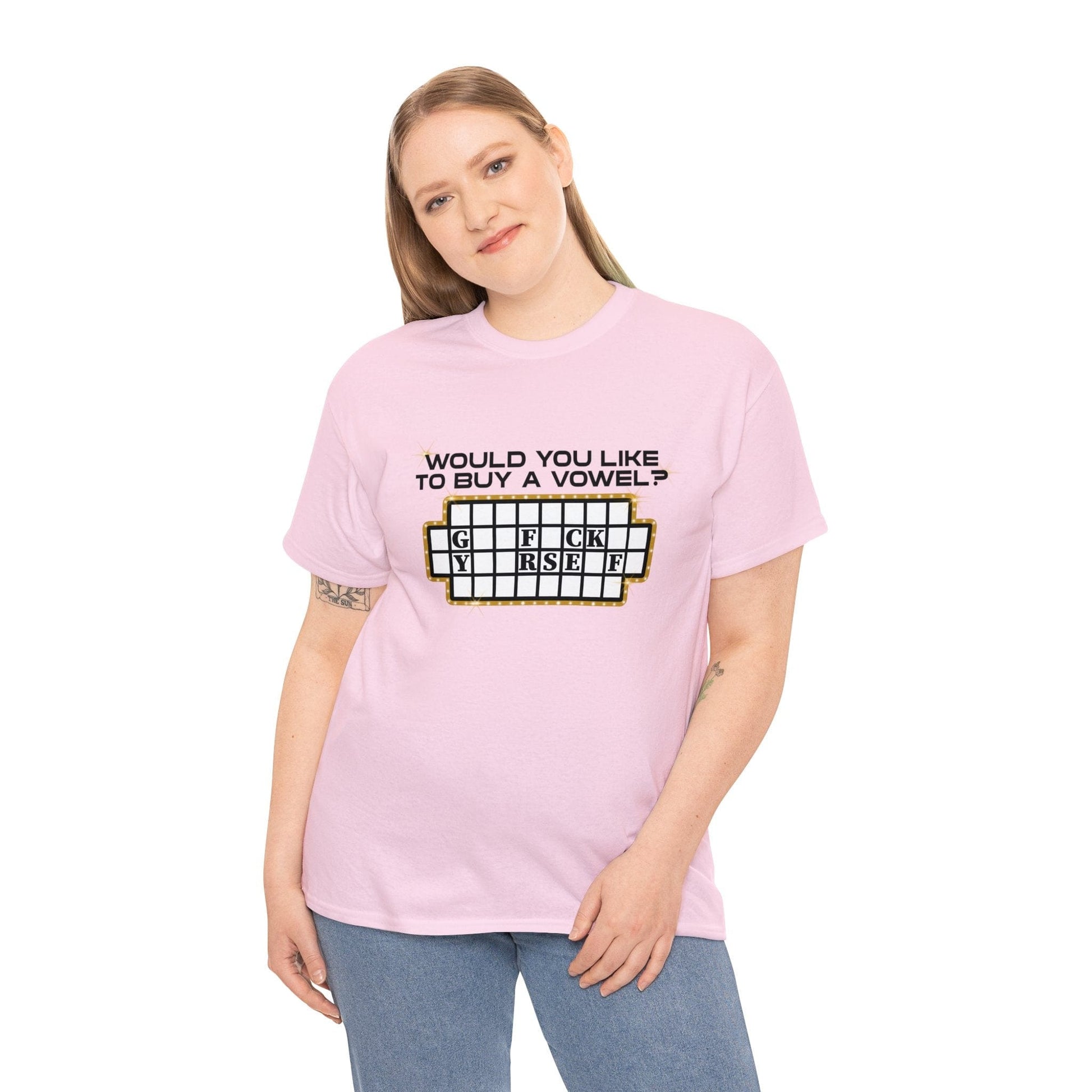 Would You Like To Buy A Vowel Graphic Tee Graphic Tees Australia Graphic T-Shirt Australia -  Cool Graphic T-Shirts Online -  Would You Like To Buy A Vowel T-Shirt | Funny T-Shirts Australia