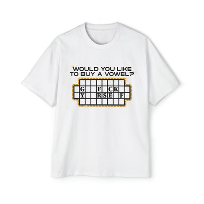 Would You Like To Buy A Vowel Oversized Tee Graphic Tees Australia Graphic T-Shirt Australia -  Cool Graphic T-Shirts Online - 