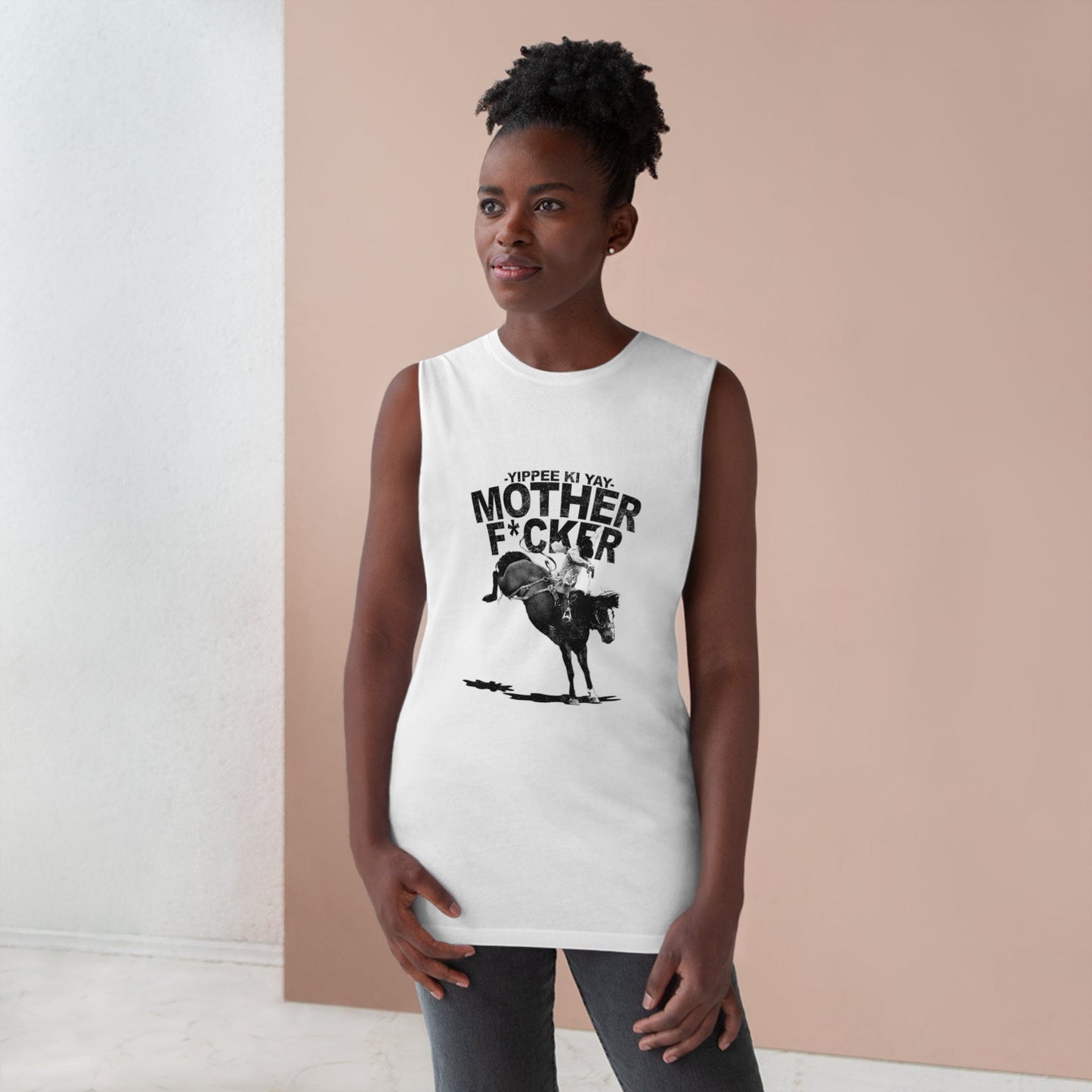 Yippee Ki Yay Tank Top Graphic Tees Australia Graphic T-Shirt Australia -  Cool Graphic T-Shirts Online -  Yippee Ki Yay Tank Top | Funny Rodeo T-Shirt Australia