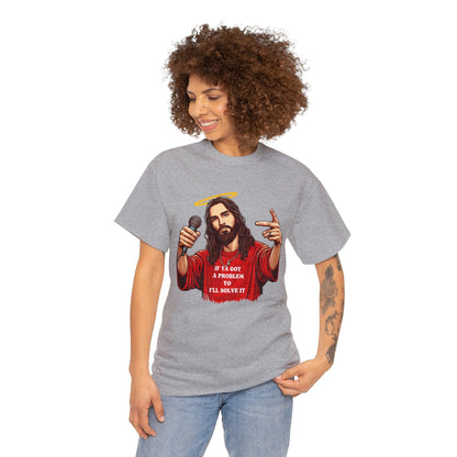 Yo I'll Solve It Graphic Tee Graphic Tees Australia Graphic T-Shirt Australia -  Cool Graphic T-Shirts Online -  If You Got A Problem, Yo I'll Solve It Jesus T-Shirt