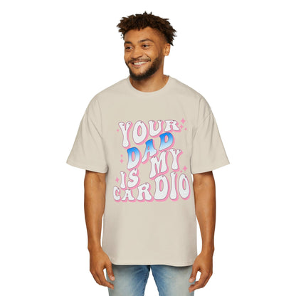 Your Dad Is My Cardio Oversized Tee Graphic Tees Australia Ecru / S Graphic T-Shirt Australia -  Cool Graphic T-Shirts Online -  Your Dad Is My Cardio Oversized Tee | Vintage 90s T-Shirts Australia